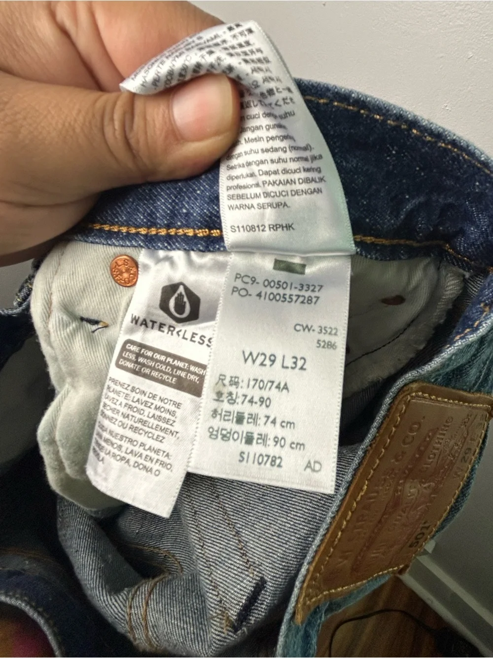 Levi’s 501 Mens Premium Button Fly Selvedge Big E Size 29X32 Blue